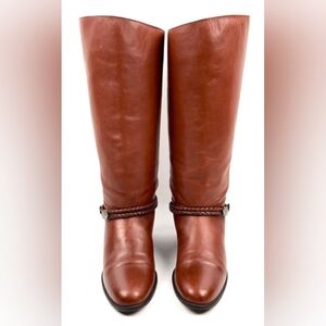 Unisa Women's Pull On Genuine Leather Brown Knee High Boots Size 6.5  Used Excel